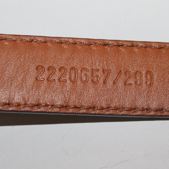New Ralph Lauren Made in Italy Black Leather  Silver Logo Buckle Belt Sz L main image 5
